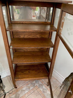 Antique Oak Curio Cabinet