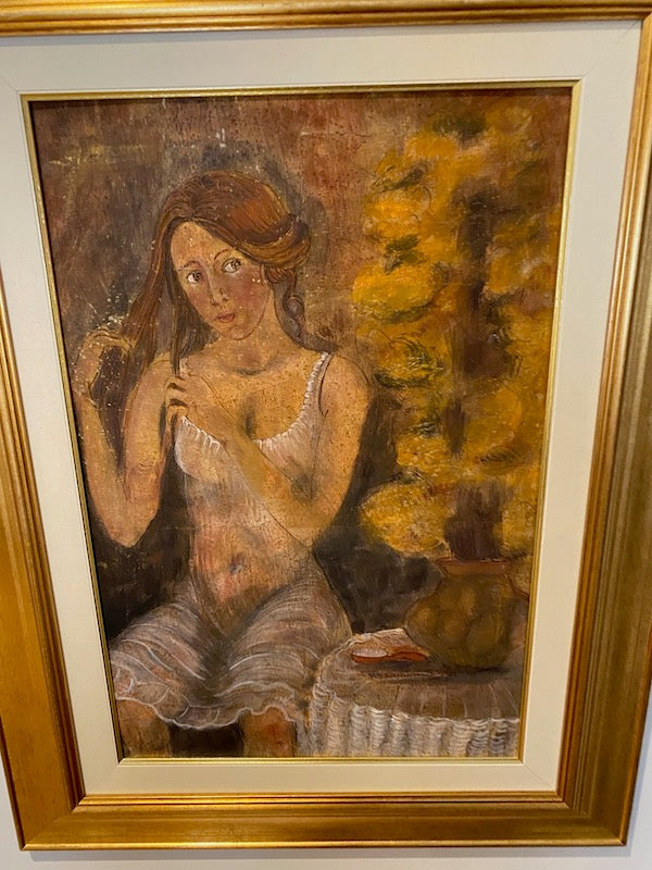 Original Painting by Antonio Caruso Elena E Le Mimose