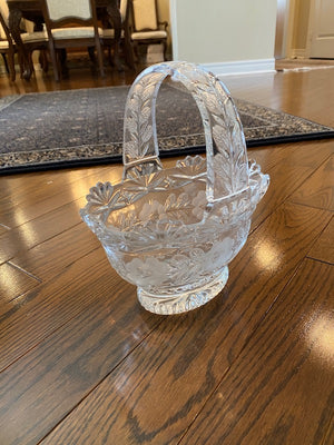 Crystal Basket with Handle