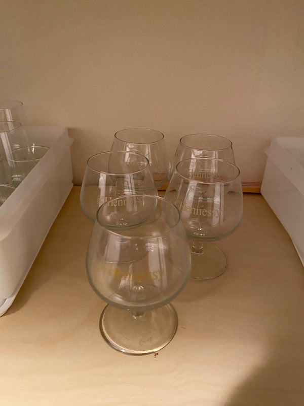 6 Hennessy Glasses