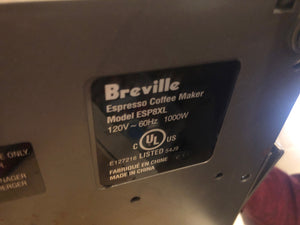 Breville Espresso Coffee Maker, Model ESP8XL