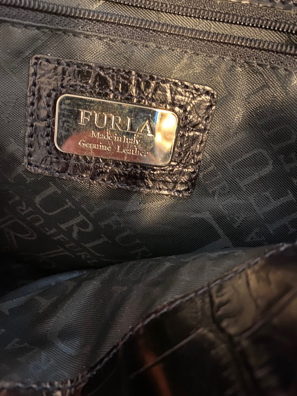 Furla patent leather on sale bag