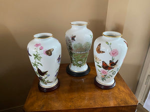 Limited Edition Franklin Porcelain Vase Lot