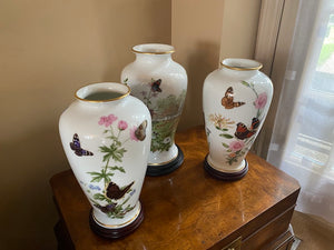 Limited Edition Franklin Porcelain Vase Lot