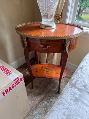 Pair of Antique Reproduction Oval Side Tables