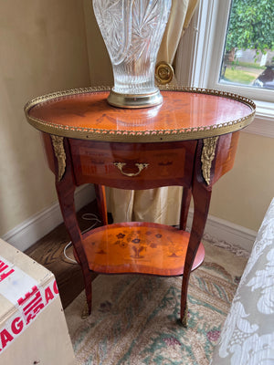 Pair of Antique Reproduction Oval Side Tables