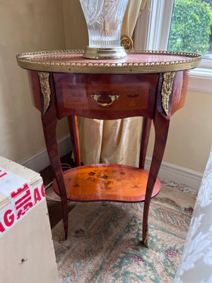 Pair of Antique Reproduction Oval Side Tables