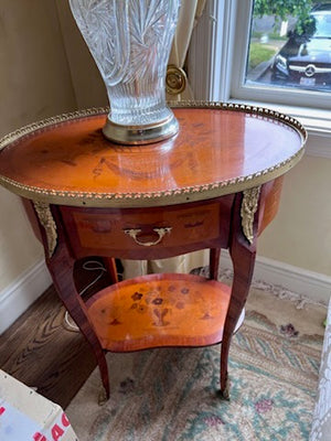 Pair of Antique Reproduction Oval Side Tables