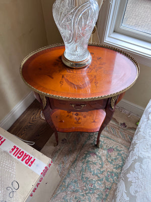 Pair of Antique Reproduction Oval Side Tables