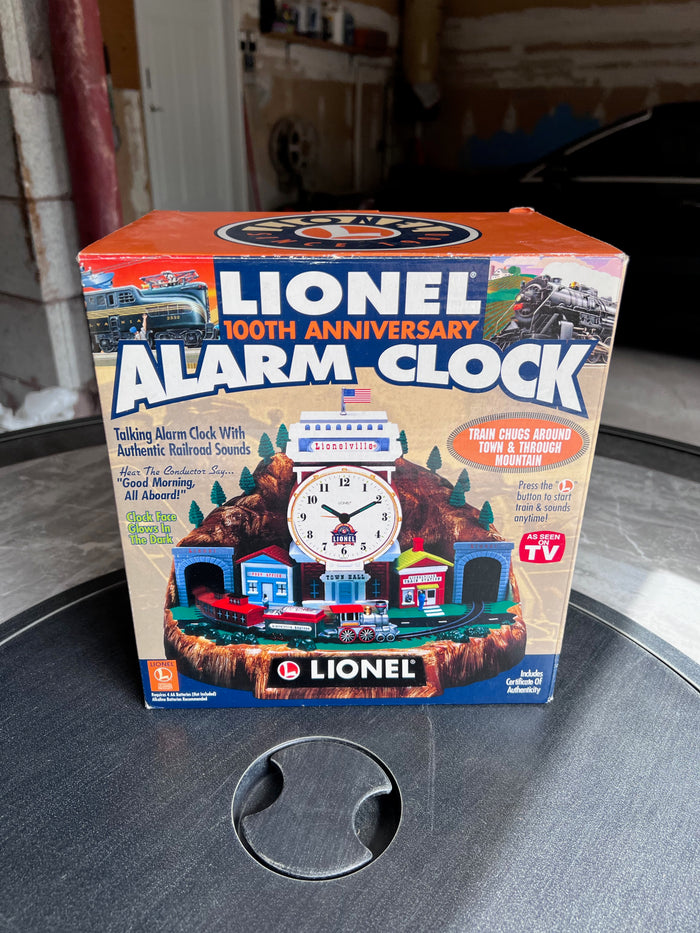 VINTAGE 2000 LIONEL 100TH ANNIVERSARY ALARM CLOCK, New in Box