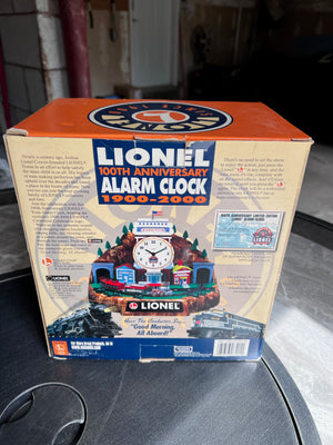 VINTAGE 2000 LIONEL 100TH ANNIVERSARY ALARM CLOCK, New in Box