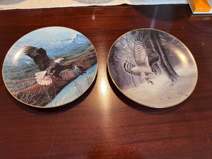 W.S. George Soaring Majesty Collection by Charles Frace- 2 Collector Plates