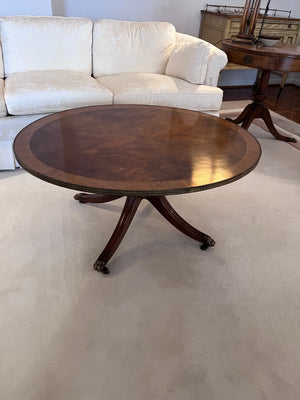 Duncan Phyfe Mahogany Oval Coffee Table from Eaton's Fine Furniture Gallery