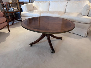 Duncan Phyfe Mahogany Oval Coffee Table from Eaton's Fine Furniture Gallery