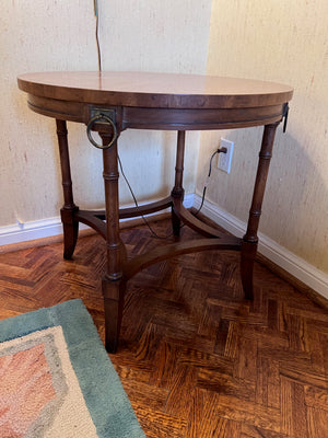 Drexel Heritage Grand Tour French Empire Campaign Style Walnut Accent Table