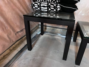 Glass Top, Metal Base Side Table