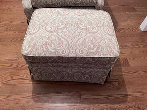 Upholstered Chair + Ottoman