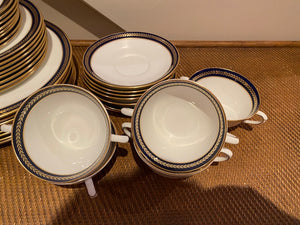 Coalport "Blue Wheat" Bone China Dinnerware Lot