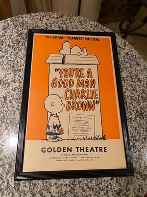 You're a Good Man Charlie Brown 1971 Broadway Golden Theatre Poster