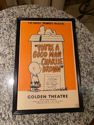 You're a Good Man Charlie Brown 1971 Broadway Golden Theatre Poster