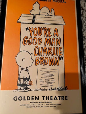 You're a Good Man Charlie Brown 1971 Broadway Golden Theatre Poster