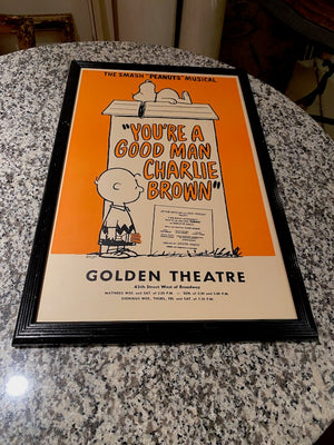 You're a Good Man Charlie Brown 1971 Broadway Golden Theatre Poster