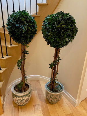 2 Indoor Faux Balloon Trees with Planters