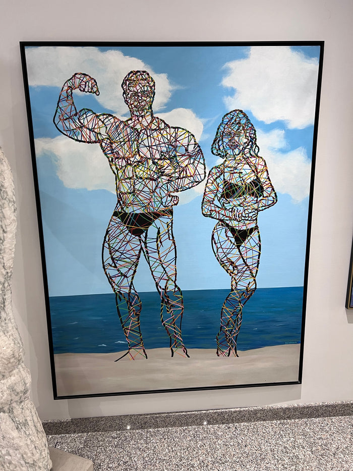 Original Acrylic Painting on Canvas by Erik Bennink- "Muscle Beach"