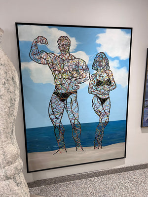 Original Acrylic Painting on Canvas by Erik Bennink- "Muscle Beach"