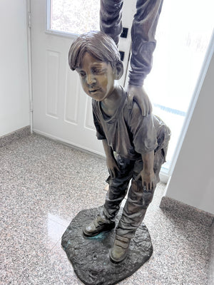 Large Bronze Statue- "Acrobat Kids"- 6.6ft