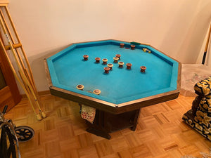 3 in 1 Games Table - Octagon 48" Bumper Pool, Poker & Dining