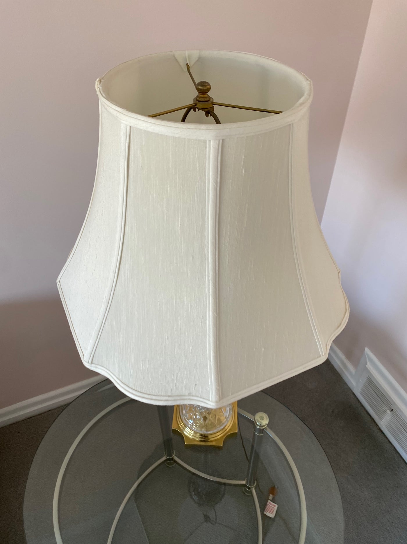 Glass & Brass Small Table Lamp, Table Lamps, Collection