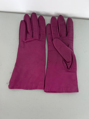 Lands' End Purple Leather Gloves- Women's Size XL