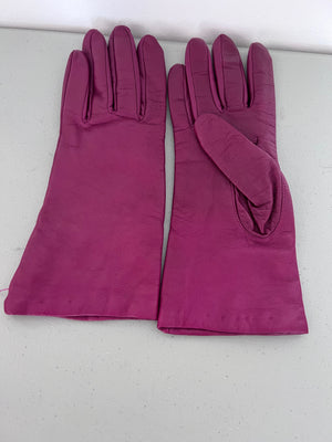 Lands' End Purple Leather Gloves- Women's Size XL