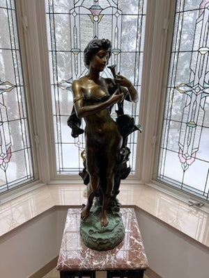 AUGUSTE MOREAU ART NOUVEAU BRONZE SCULPTURE