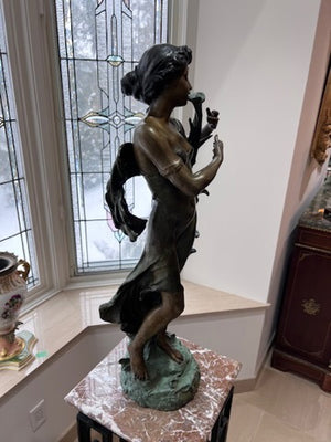 AUGUSTE MOREAU ART NOUVEAU BRONZE SCULPTURE