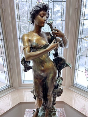 AUGUSTE MOREAU ART NOUVEAU BRONZE SCULPTURE