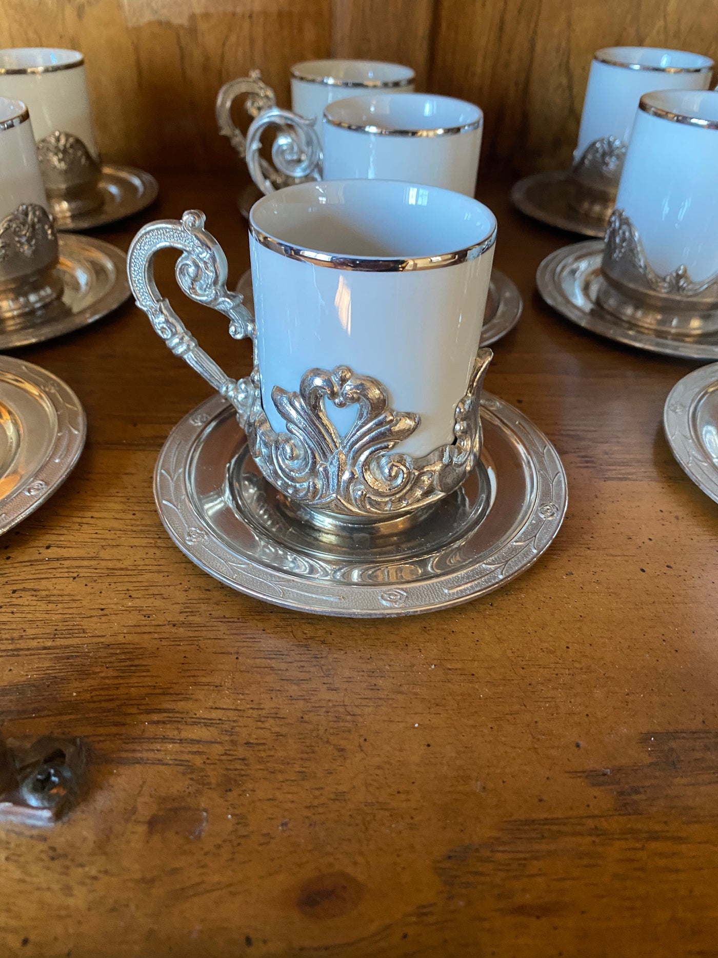 Set Of 12 Monopoli Demitasse Cup & MOD AB DEP 800 Italy Metal