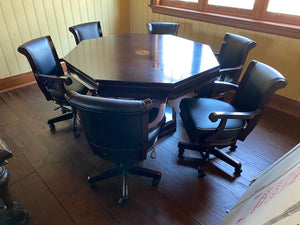 Brunswick Reversible Games/Poker Table + 6 Chairs