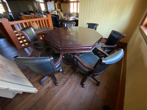 Brunswick Reversible Games/Poker Table + 6 Chairs