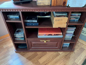 TV Stand, CD's and Cassette Lot