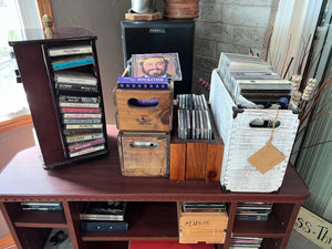 TV Stand, CD's and Cassette Lot