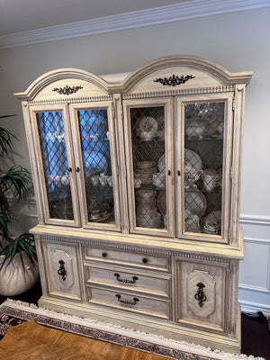 Vintage French Provincial "Stanley Furniture" Hutch China Cabinet