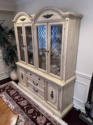 Vintage French Provincial "Stanley Furniture" Hutch China Cabinet