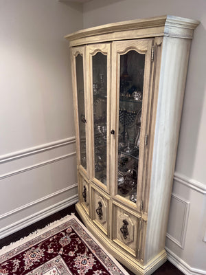 Vintage French Provincial "Stanley Furniture" Small Hutch China Cabinet