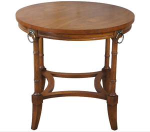 Drexel Heritage Grand Tour French Empire Campaign Style Walnut Accent Table